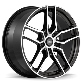 KONIG INTENTION 16 X 7.5 +45 5 X 108 CB73.1 GLOSS BLACK / MACHINE FACE