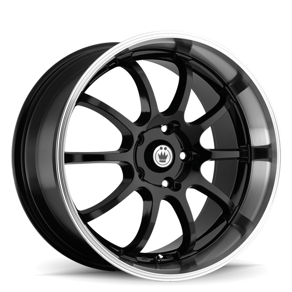 KONIG LIGHTNING 17 X 7 +40 10 X 100/114.3 CB73.1 BLACK/MACHINE LIP