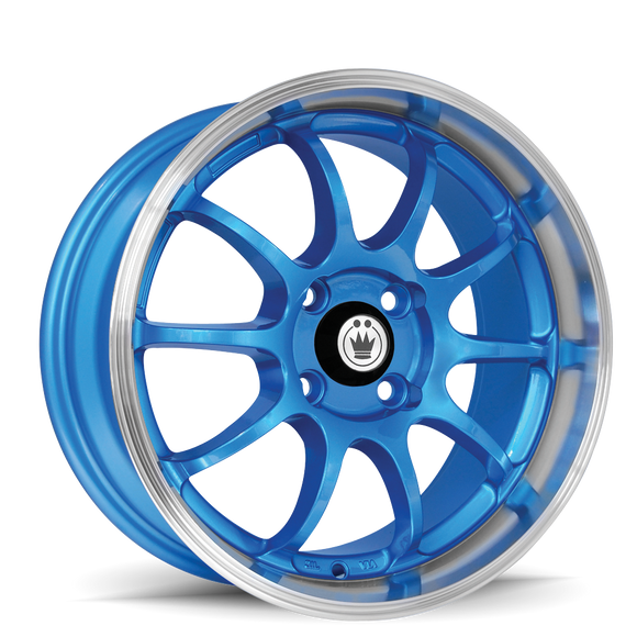 KONIG LIGHTNING 15 X 7 +38 4 X 100 CB73.1 BLUE/MACHINE LIP