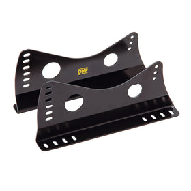 OMP Couple Of Seat Brackets With Lateral Attachments Steel Thick 3 mm Black