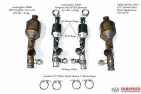 Fabspeed Lamborghini Murcielago Primary Sport Catalytic Converters (2001-2010) - 0