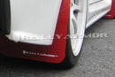 Rally Armor 07-17 Mitsubishi Lancer Red UR Mud Flap w/ White Logo-2