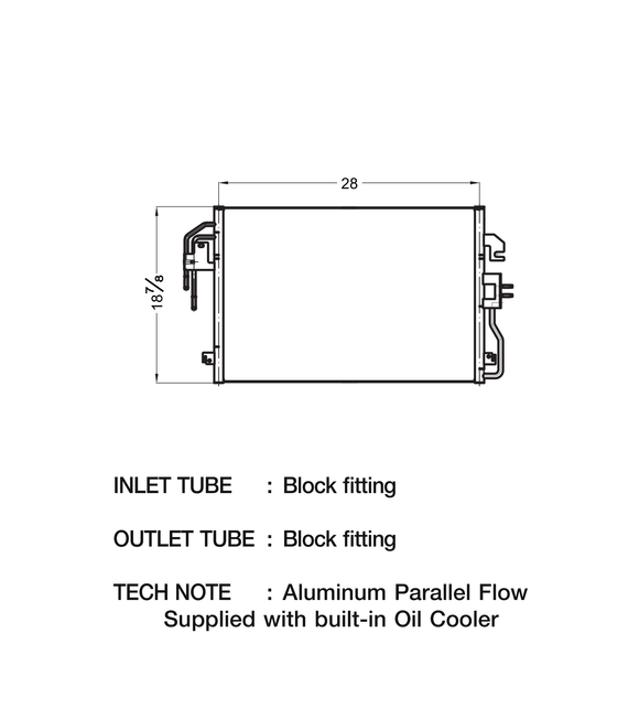 CSF 09-12 Ford Escape 2.5L A/C Condenser