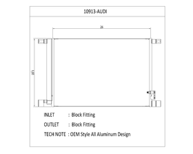 CSF 17-19 Audi Q7 2.0L /3.0 L Turbo A/C Condenser - 0