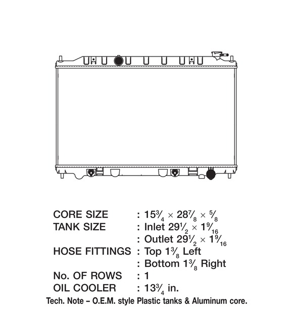 CSF 02-06 Nissan Altima 3.5L OEM Plastic Radiator