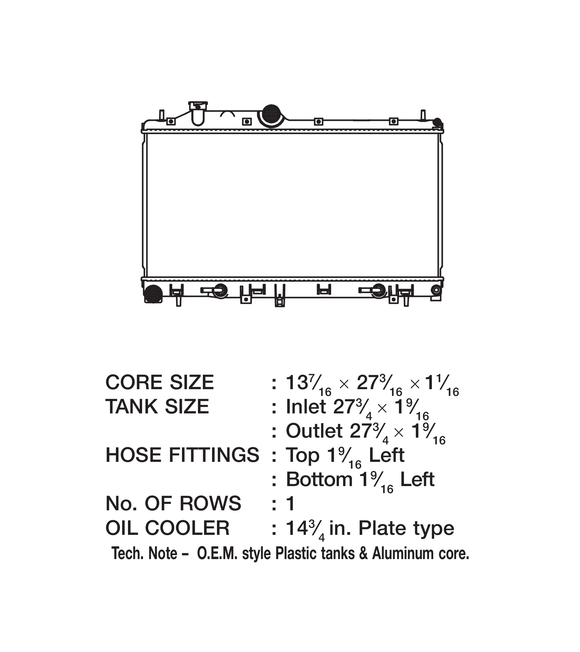 CSF 09-13 Subaru Forester 2.5L Turbo Radiator