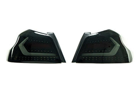 OLM Evolution Tail Lights (Smoked Lens Black Base White Bar) - 15 WRX STI