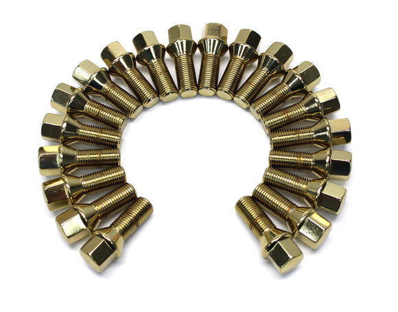 Lug Bolt Cone Seat 14x1.5 - (Full set of 20) - Gold