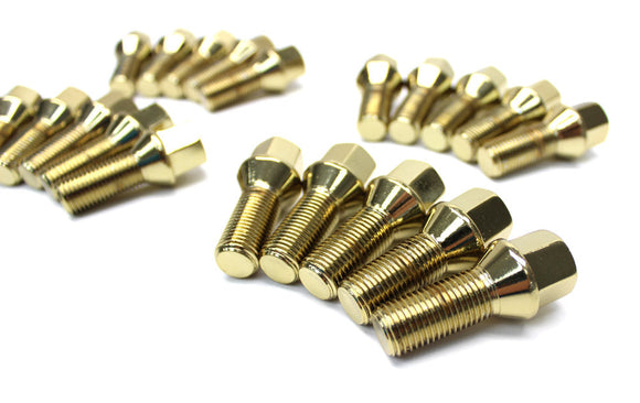Lug Bolt Cone Seat 14x1.5 - (Full set of 20) - Gold