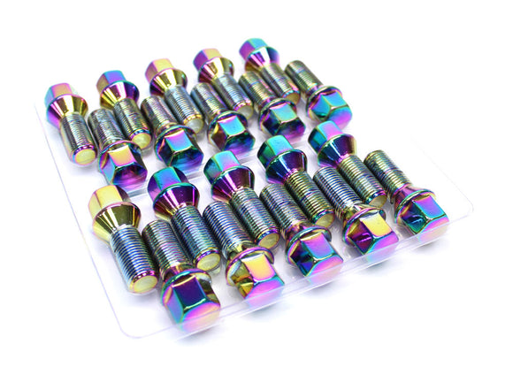 Lug Bolt Cone Seat 14x1.5 - (Full set of 20) - Neo Chrome