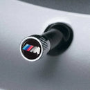 BMW M Logo Valve Stem Cap Set - Silver-4