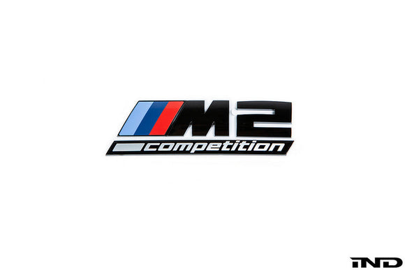 BMW F87 M2 Competition Trunk Emblem - Gloss Black