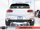 AWE Track Edition Exhaust System for Porsche Macan S / GTS / Turbo - Chrome Silver 102mm Tips-4