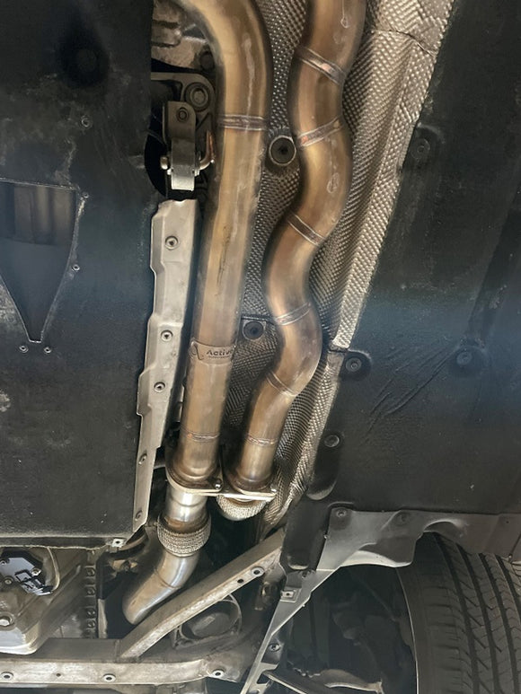 MAD BMW S55 3.5" Fat Boy Downpipes M2C M3 M4 W/ Flex Section