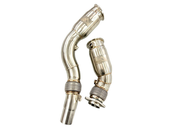 MAD BMW S55 Resonated Downpipes M2C M3 M4 W/ Flex Section