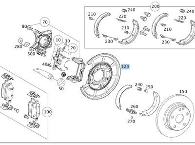 Genuine MERCEDES-BENZ LEFT Splash Guard, brake disc A1694230120
