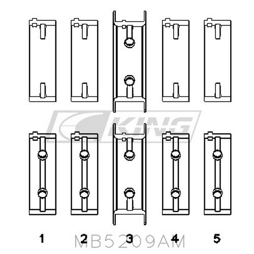 OE-Replacement Bi-metal For Mitsubishi 4G63/64,DOHC - MB5209AM