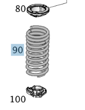 Genuine Mercedes-Benz HELICAL SPRING A1663240204