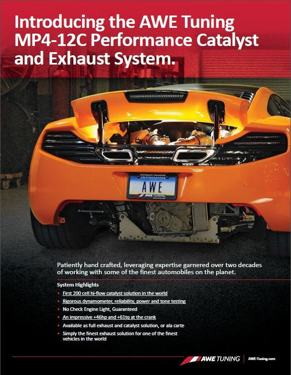 AWE Performance Exhaust for McLaren MP4-12C - Machined Tips