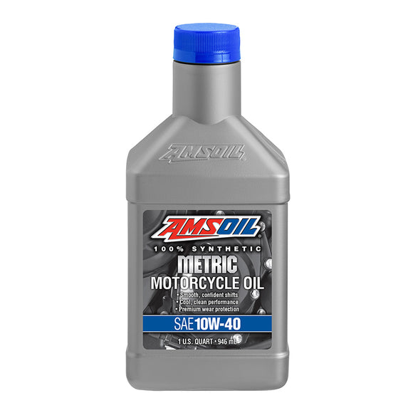 AMSOIL 10W-40 100% Synthetic Metric Motorcycle Oil 3.78 Liter Jug