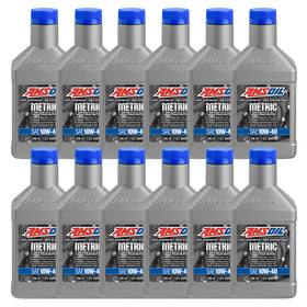 AMSOIL 10W-40 100% Synthetic Metric Motorcycle Oil Case of 12
