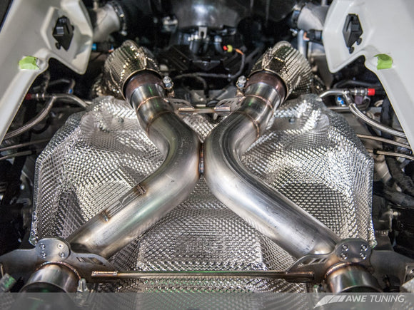 AWE Performance Exhaust for McLaren 650S - Machined Tips