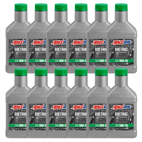 AMSOIL 10W-30 100% Synthetic Metric Motorcycle Oil Case of 12
