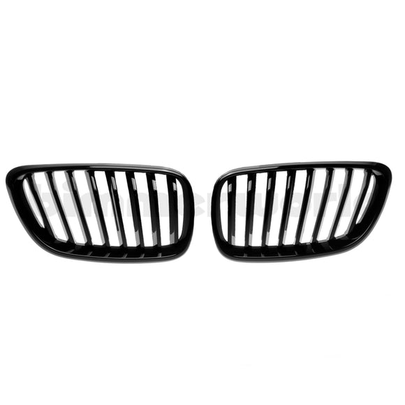 Gloss Black Front Grilles - F22 2-Series - Single Slats