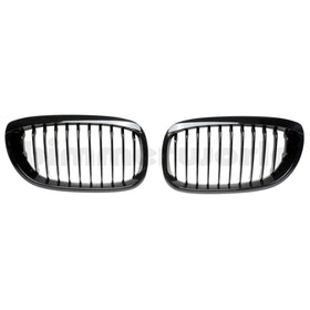 Gloss Black Front Grilles - E46 Coupe 2004-2006 (Post-Facelift)