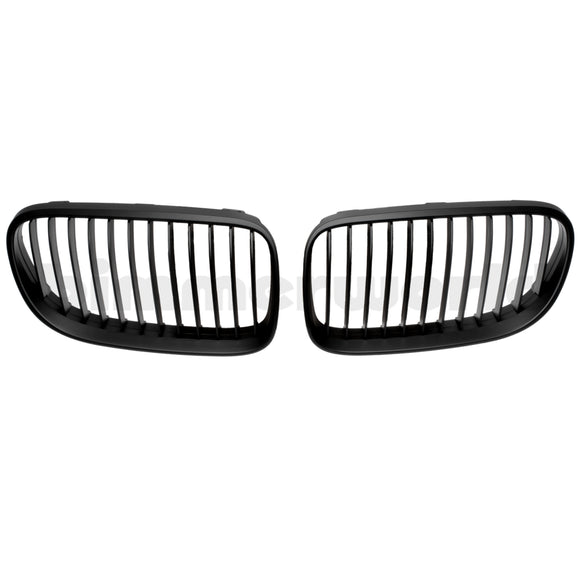 Matte Black Front Grilles - E92/E93 Coupe & Cabrio 2011-2013 (LCI)