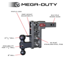 MEGA-DUTY 2" Shank 15" Drop 1.5K TW 10K Hitch & GH-031 Dual-Ball (Stabilizer Kit Recommended:GH-0100)-2