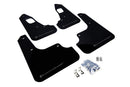 Rally Armor 08-17 Mitsubishi EVO X Black UR Mud Flap w/ Grey Logo-1