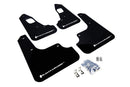 Rally Armor 08-17 Mitsubishi EVO X Black UR Mud Flap w/ White Logo-1