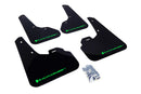 Rally Armor 10-13 Mazda3/Speed3 (Hatch/Sedan) Black UR Mud Flap w/Green Logo-1