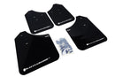 Rally Armor 02-07 Subaru WRX/STI/RS/2.5i (Wagons Req. Mod.) Black UR Mud Flap w/White Logo-1