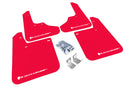 Rally Armor 93-01 Subaru Impreza RS Red UR Mud Flap w/ White Logo-1