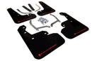 Rally Armor 17-23 Subaru Impreza 4D/5D Black UR Mud Flap w/Red Logo-1