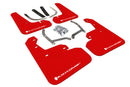 Rally Armor 17-23 Subaru Impreza 4D/5D Red UR Mud Flap w/White Logo-1