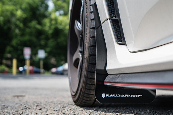 Rally Armor 17-22 Honda Civic Type R White UR Mud Flap w/Red Logo