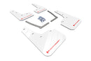Rally Armor 16-21 Honda Civic Si White UR Mud Flap w/Red Logo-1