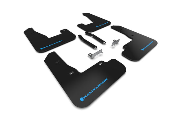 Rally Armor 19-21 Hyundai Elantra GT N Line/i30 Black UR Mud Flap w/Performance Blue Logo