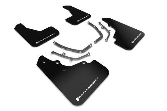 Rally Armor 19-26 Mazda3 Hatchback Black UR Mud Flap w/White Logo