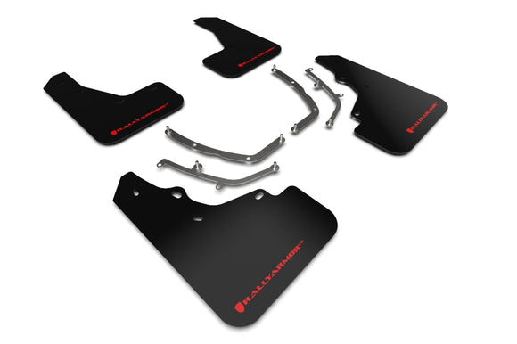 Rally Armor 19-26 Mazda3 Hatchback Black UR Mud Flap w/Red Logo