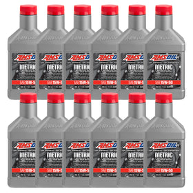 AMSOIL 15W-50 100% Synthetic Metric Motorcycle Oil Case of 12