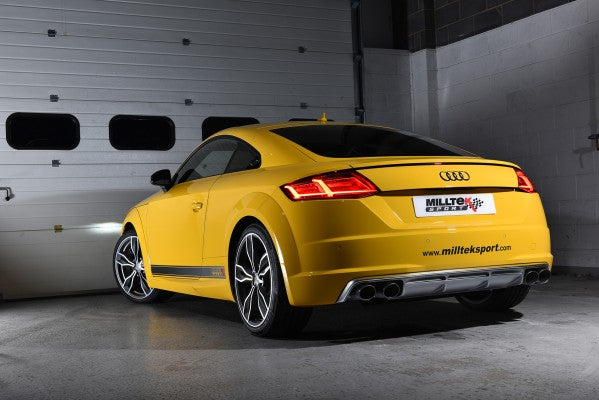 MILLTEK CAT-BACK AUDI TT MK3 2015 2020 RESONATED (QUIETER) WITH CERAKOTE BLACK O