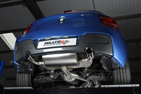 MILLTEK REAR SILENCER(S) BMW 1 SERIES 2012 2020 RACE. POLISHED TIPS - 0
