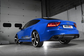 MILLTEK FULL SYSTEM AUDI RS6 2013 2020 ROAD+ WITH 76MM DOWNPIPES. USES OE TIPS.