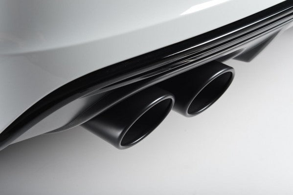 MILLTEK CAT-BACK AUDI S3 2013 2020 RESONATED (QUIETER). QUAD OVAL CERAKOTE BLACK - 0