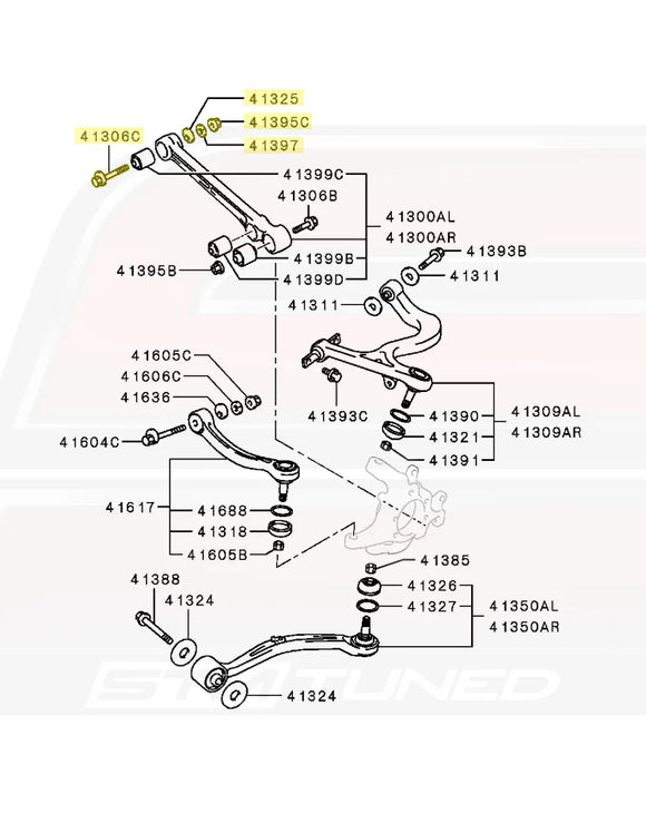 STM OEM Evo 7/8/9 Rear Camber Adjustment Bolts