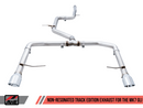AWE Track Edition Exhaust - Non-Resonated - for MK7 Jetta GLI w/ Stock Downpipe - Diamond Black Tips-4